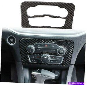 trim panel AJ[{t@Co[{[WIAC CDXCb`pl2015-19_bW[d̃g Real Carbon Fiber Volume Radio AC CD Switch Panel Trim for 2015-19 Dodge Charger