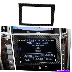 trim panel 14-20�C���t�B�j�e�BQ50 Q60�̂��߂̖{���̃J�[�{���t�@�C�o�[�J�[�i�r�Q�[�V�����p�l���J�o�[�g���� Real Carbon Fiber Car Navigation Panel Cover Trim For 14-20 Infiniti Q50 Q60�y���s�A���i�z