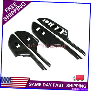 trim panel �J�[�{���t�@�C�o�[�C���e���A�h�A�E�B���h�E�X�C�b�`�J�o�[�g�����z���_�V�r�b�N16-19�ɓK���Ă��܂� Carbon Fiber Interior Door Window Switch Cover Trim FIT for Honda Civic 16-19�y���s�A���i�z