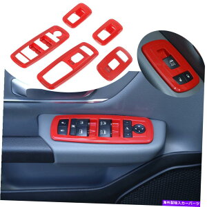 trim panel Dodge Ram 1500 2018-2020���b�h�A�N�Z�T���[�̃E�B���h�E���t�g�X�C�b�`�p�l���J�o�[�g���� Window Lift Switch Panel Cover Trim for Dodge Ram 1500 2018-2020 Red Accessories�y���s�A���i�z