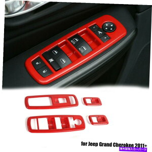 trim panel 4PCSEBhEXCb`tgplgJo[W[vOh`FL[2011++ 4pcs Window Switch Lift Panel Trim Decor Cover for Jeep Grand Cherokee 2011+