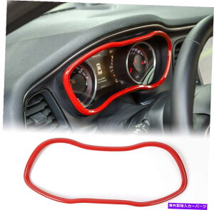 trim panel Dodge Challenger 2015+�A�N�Z�T���[�̃��b�h�J�[�_�b�V���{�[�h�p�l���g�����t���[���J�o�[ Red Car Dashboard Panel Trim Frame Cover for Dodge Challenger 2015+ Accessories