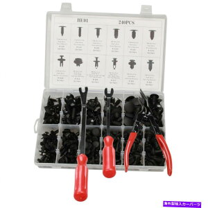 trim panel 240pcs�N���b�v�g�����J�[�{�f�B���e�[�i�[�v�b�V���s�����x�b�g�p�l�����[���f�B���O +������ 240pcs Clip Trim Car Body Retainer Push Pin Rivet Panel Moulding + Removal Plier�y���s�A���i�z
