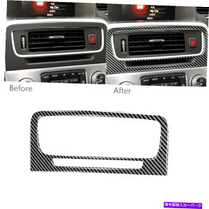 trim panel {{S60 V60 2010-17̃J[{t@Co[R\[GARplgJo[ Carbon Fiber Console Air Conditioning Panel Trim Cover For Volvo S60 V60 2010-17