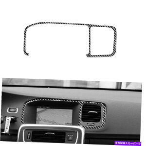 trim panel J[{t@Co[CeAGPSirQ[Vpl{{S60 V60 2010-17̃gJo[ Carbon Fiber Interior GPS Navigation Panel Trim Cover For Volvo S60 V60 2010-17