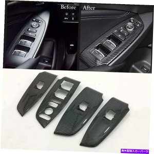 trim panel z_AR[h2018-21J[{t@Co[EBhEXCb`plJo[gANZTp For Honda Accord 2018-21 Carbon Fiber Window Switch Panel Cover Trim Accessories