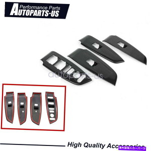 trim panel 4x�J�[�{���t�@�C�o�[���b�NABS�J�[�E�B���h�E�X�C�b�`�p�l���z���_�A�R�[�h2018-2021�̃g���� 4x Carbon Fiber LOOK ABS CAR Window Switch Panel Trim FOR Honda Accord 2018-2021�y���s�A���i�z