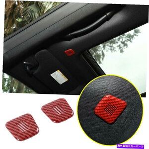 trim panel 2015-2021�_�b�W�`�������W���[���b�h�J�[�{���t�@�C�o�[���[�t�}�C�N�p�l���J�o�[�g���� For 2015-2021 Dodge Challenger Red Carbon Fiber Roof Microphone Panel Cover Trim�y���s�A���i�z