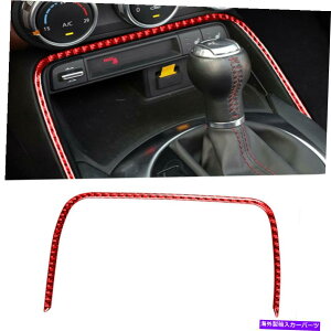 trim panel �}�c�_MX-5�~�A�^2016-2020���b�h�J�[�{���t�@�C�o�[�R���\�[��AC�p�l���g�����X�e�b�J�[�p For Mazda MX-5 Miata 2016-2020 Red Carbon Fiber Console AC Panel Trim Sticker�y���s�A���i�z