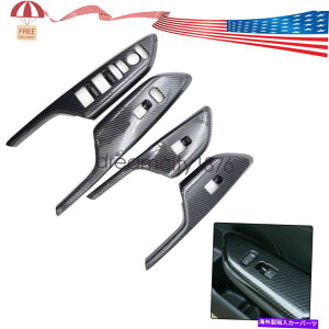 trim panel z_VrbN̂߂̃J[{t@Co[hAEBhEXCb`plJo[g2016-2020 Carbon Fiber Inner Door Window Switch Panel Cover Trim For Honda Civic 2016-2020