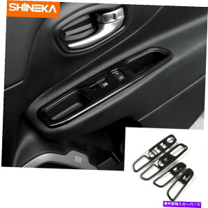 trim panel Jeep Renegade 2016-2022 4PCS̃ubNEBhEtgXCb`plgt[Jo[ Black Window Lift Switch Panel Trim Frame Cover For Jeep Renegade 2016-2022 4PCS