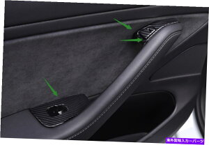 trim panel �e�X�����f��3�̃J�[�{���t�@�C�o�[�X�^�C���C���i�[�E�B���h�E�X�C�b�`�p�l���J�o�[�g����19-22 Carbon fiber style Inner Window Switch Panel Cover Trim For Tesla Model 3 19-22