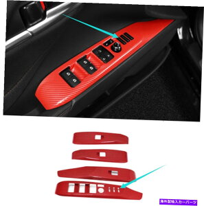 trim panel g^J̃bhJ[{t@Co[EBhEXCb`plJo[g2018-2021 Red Carbon Fiber Inner Window Switch Panel Cover Trim For Toyota Camry 2018-2021