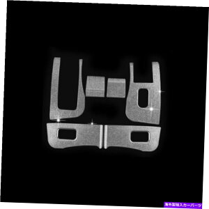 trim panel �V���o�[�N���X�^���h�A���b�N�E�B���h�E�X�C�b�`�J�o�[�e�X�����f��3 2017-2021�̃g���� Silver Crystal Door Lock Window Switch Cover Trim For Tesla Model 3 2017-2021 A