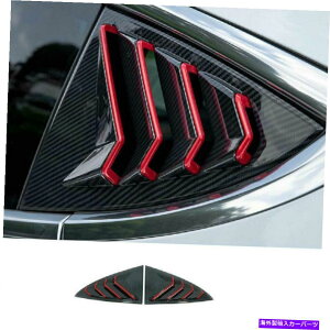 trim panel bhJ[{t@Co[bNEBhE[o[V??b^[Jo[Jo[17-22eXf3 o Red Carbon Fiber LOOK Window Louver Shutter Cover Trim For 17-22 Tesla Model 3 O