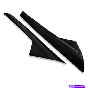 trim panel 2011�N����2019�N�̃t�H�[�h�G�N�X�v���[���[��2�{�t�����g�K���X�A�E�^�[���[���f�B���O�g�����p�l���u���b�N 2x Windshield Pillar Outer Molding Trim Panel Black For 2011-2019 Ford Explorer�y���s�A��