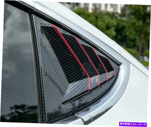 trim panel J[{t@Co[bNbhEBhE[o[V??b^[Jo[17-22eXf3̃g Carbon Fiber LOOK Red Window Louver Shutter Cover Trim For 17-22 Tesla Model 3 A