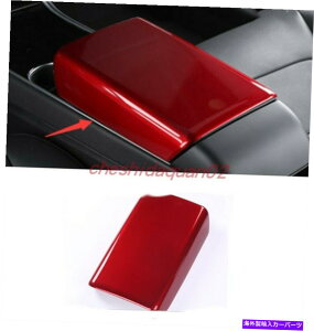 trim panel eXf3 2017-2021p̐ԂABSvX`bN̓A[Xg{bNXpl Red ABS Plastic Inner Armrest Box Decorative Panel For Tesla Model 3 2017-2021