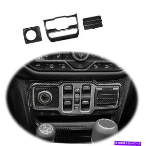 trim panel �W�[�v�����O���[JL 18-2020�Z���g�����R���\�[��USB�X�C�b�`�p�l���g�����J�[�{���t�@�C�o�[ For Jeep Wrangler JL 18-2020 Central Console USB Switch Panel Trim Carbon Fiber�y���s�A���i�z