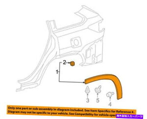 trim panel �g���^OEM 14-18�n�C�����_�[�t�F���_�[�z�C�[���t���A���[���f�B���O�E750870E010 TOYOTA OEM 14-18 Highlander Fender-Wheel Flare Molding Right 750870E010�y���s�A���i�z