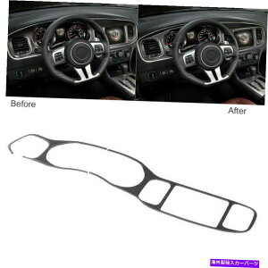 trim panel _bW[d2PCS 2011-14J[{t@Co[_bV{[hplg 2Pcs For Dodge Charger 2011-14 Carbon Fiber Central Control Dashboard Panel Trim
