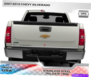 trim panel ステンレス鋼1 "ワイドテールゲートトリム1PCフィットシボレーシルバラド07-13 Stainless Steel 1" Wide Tailgate Trim 1PC Fits Chevy Silverado 07-13