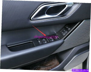 trim panel �J�[�{���t�@�C�o�[�X�^�C���̃E�B���h�E�X�C�b�`�p�l���J�o�[�����W���[�o�[�x���[�̃g����18-2020 Carbon fiber style Window Switch Panel Cover Trim For Range Rover Velar 18-2020�y���s�A���i�z