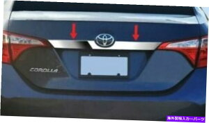 trim panel ���S�̎���̃N�����X�e�����X�g�����N�g�����t�B�b�g14-19�g���^�J���[��1p Chrome Stainless Steel Trunk Trim Around Logo Fit 14-19 Toyota Corolla 1P�y���s�A���i�z