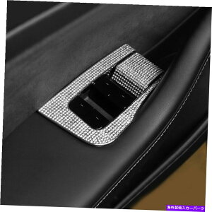 trim panel �_�C�������h�N���X�^���h�A���b�N�E�B���h�E�X�C�b�`�J�o�[�e�X�����f��3 2017-2019�̃g���� Diamond Crystal Door Lock Window Switch Cover Trim For Tesla Model 3 2017-2019