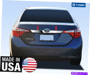 trim panel ���S�̎���̃N�����X�e�����X�g�����N�g�����t�B�b�g14-19�g���^�J���[��1p Chrome Stainless Steel Trunk Trim Around Logo Fit 14-19 Toyota Corolla 1P�y���s�A���i�z