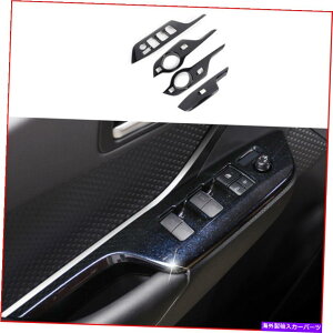 trim panel g^C-HR CHR 2018-2019 4PCS ABSCeAEBhEXCb`plg For Toyota C-HR CHR 2018-2019 4PCS ABS grain Interior window switch panel Trim