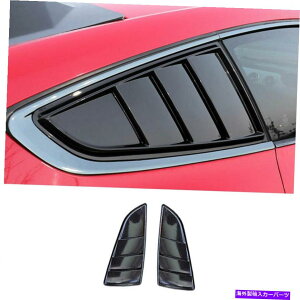 trim panel フォードマスタング2015-22グロスブラックリアサイドウィンドウクォータールーバーカバートリム For Ford Mustang 2015-22 Gloss Black Rear Side Window Quarter Louver Cover Trim