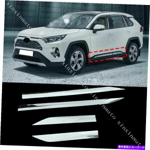 trim panel �g���^RAV4 2019-2022��4x ABS�N�����T�C�h�h�A�{�f�B���[���f�B���O�p�l���g�����J�o�[ 4X ABS Chrome Side Door Body Molding Panel Trim Cover For Toyota RAV4 2019-2022�y���s�A���i�z