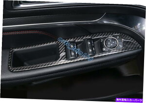 trim panel Ford Explorer 2016-2019�̂��߂̖{���̃J�[�{���t�@�C�o�[�J�[�E�B���h�E�X�C�b�`�p�l���J�o�[�g���� Real Carbon Fiber Car Window Switch Panel Cover Trim For Ford Explorer 2016-2019
