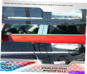 trim panel XeXX`[EBhEVg4PCtBbgGMCVG_uLu14-18 Stainless Steel Window Sill Trims 4PC Fits GMC Sierra Double Cab 14-18