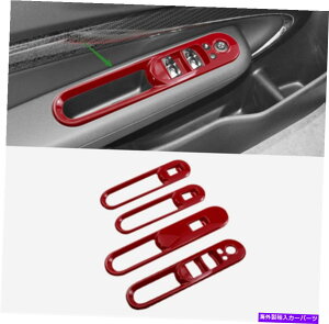 trim panel ミニクーパーカントリーマンF60赤いプラスチック窓スイッチパネルカバートリムに適合します Fit for MiNi Cooper Countryman F60 Red Plastic Window Switch Panel Cover Trim