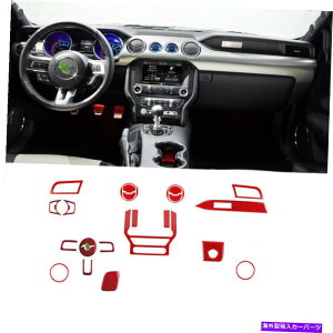 trim panel }X^OMT 15+bhJ[{t@Co[CeACDpl+_bV{[hplJo[gp For Mustang MT 15+ Red Carbon Fiber Interior CD Panel+Dashboard Panel Cover Trim