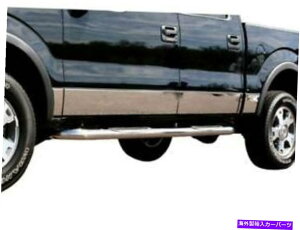 trim panel 04-08�t�H�[�hF-150�N���[�L���u�����O�x�b�hw/f���b�J�[�p�l���g�����X�e�����X�X�`�[���N���� 04-08 Ford F-150 Crew Cab Long Bed W/F Rocker Panel Trim Stainless Steel Chrome�y���s�A���i�z