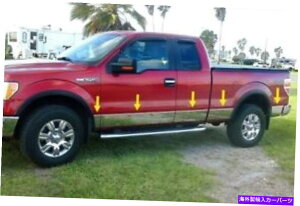 trim panel 2009-2014 Ford F-150 Super Cab 8 'Rocker Panel Trim 10pc 7 "ステンレス鋼WF 2009-2014 Ford F-150 Super Cab 8' Rocker Panel Trim 10Pc 7" Stainless Steel WF
