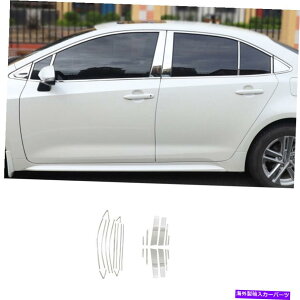 trim panel g^J[2019-2022NX`[BCs[plEBhEgJo[24pc For Toyota Corolla 2019-2022 Chrome Steel BC Pillar Panel Window Trim Cover 24pc
