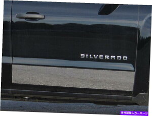 trim panel XeXX`[bJ[plg2PCtBbg14-18V{[Vo[h Stainless Steel Rocker Panel Trim 2Pc Fits 14-18 Chevy Silverado