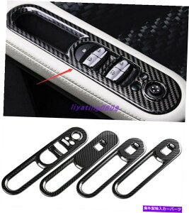 trim panel ~jN[p[Jg[}F60p̎ۂ̃J[{t@Co[EBhEXCb`plJo[g Real Carbon Fiber Window Switch Panel Cover Trim For Mini Cooper Countryman F60