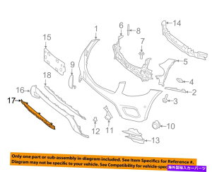 trim panel ZfXOEM 17-18 GLC300tgop[OOႢgpl2538851725 MERCEDES OEM 17-18 GLC300 Front Bumper Grille Grill-Lower Trim Panel 2538851725