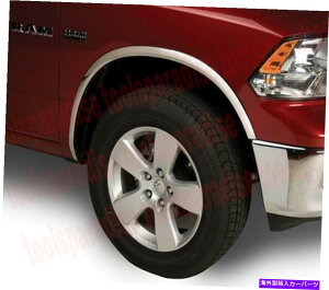 trim panel 2017-2009 Dodge Ram 1500 Chrome Steel Wheel Well Arch Fender Trim Flare Kit 2017 - 2009 Dodge RAM 1500 CHROME STEEL Wheel Well Arch Fender Trim FLARE KIT