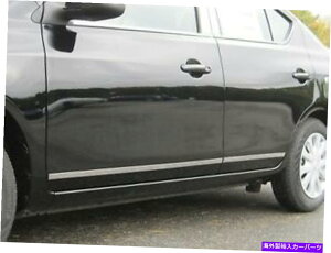 trim panel �ifor�j2012-2018���YVersa * 4�s�[�X�X�e�����X���b�J�[�p�l���g�����A�A�b�p�[�L�b�g (FOR) 2012-2018 NISSAN VERSA * 4 Piece Stainless Rocker Panel Trim, Upper Kit�y���s�A���i�z