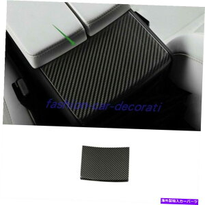 trim panel �e�X�����f��X 2016-2021�̂��߂̖{���̃J�[�{���t�@�C�o�[�����A�[�����X�g�{�b�N�X�����p�l�� Real Carbon Fiber Inner Armrest Box Decorative Panel For Tesla Model X 2016-2021