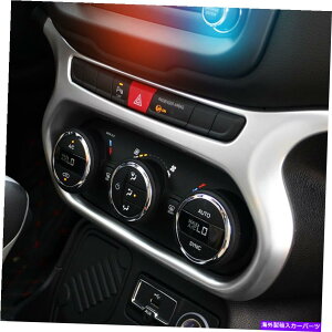 �N���[���J�o�[ Jeep Renegade 2015+ LHD�p��ABS Chrome Console AC�X�C�b�`�{�^���g�����J�o�[ ABS Chrome Console AC Switch Button Trim Cover For Jeep Renegade 2015+ LHD�y���s�A���i�z