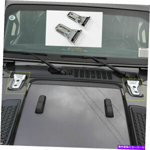 N[Jo[ J[GWt[hqWJo[W[vO[JL 18+ 2PC̃gt[NABS Car Engine Hood Hinge Covers Trim Frame Chrome ABS For Jeep Wrangler JL 18+ 2PCS