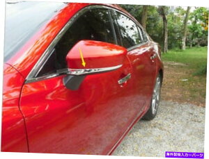 N[Jo[ yAN[TCh~[obNr[XgCvJo[}c_3ANZ2014-2017̃g Pair Chrome Side Mirror Rearview Stripe Cover Trim For MAZDA 3 AXELA 2014-2017