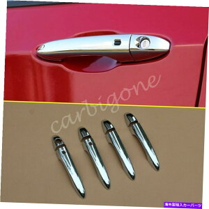クロームカバー ジープコンパスのためのクロムドアハンドルカバーモールディング2017-2021アクセサリー Chrome Door Handle Cover Mouldings Trims For Jeep Compass 2017-2021 Accessories